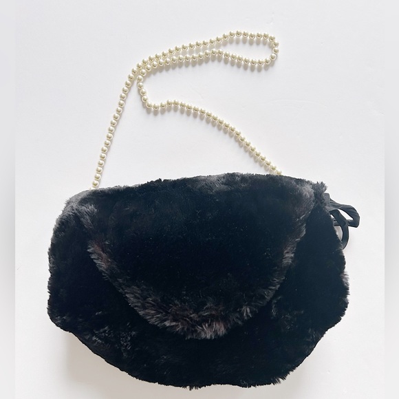 Vintage hand warmer, muff, fanny pack if you add a belt genuine fur - Picture 3 of 7